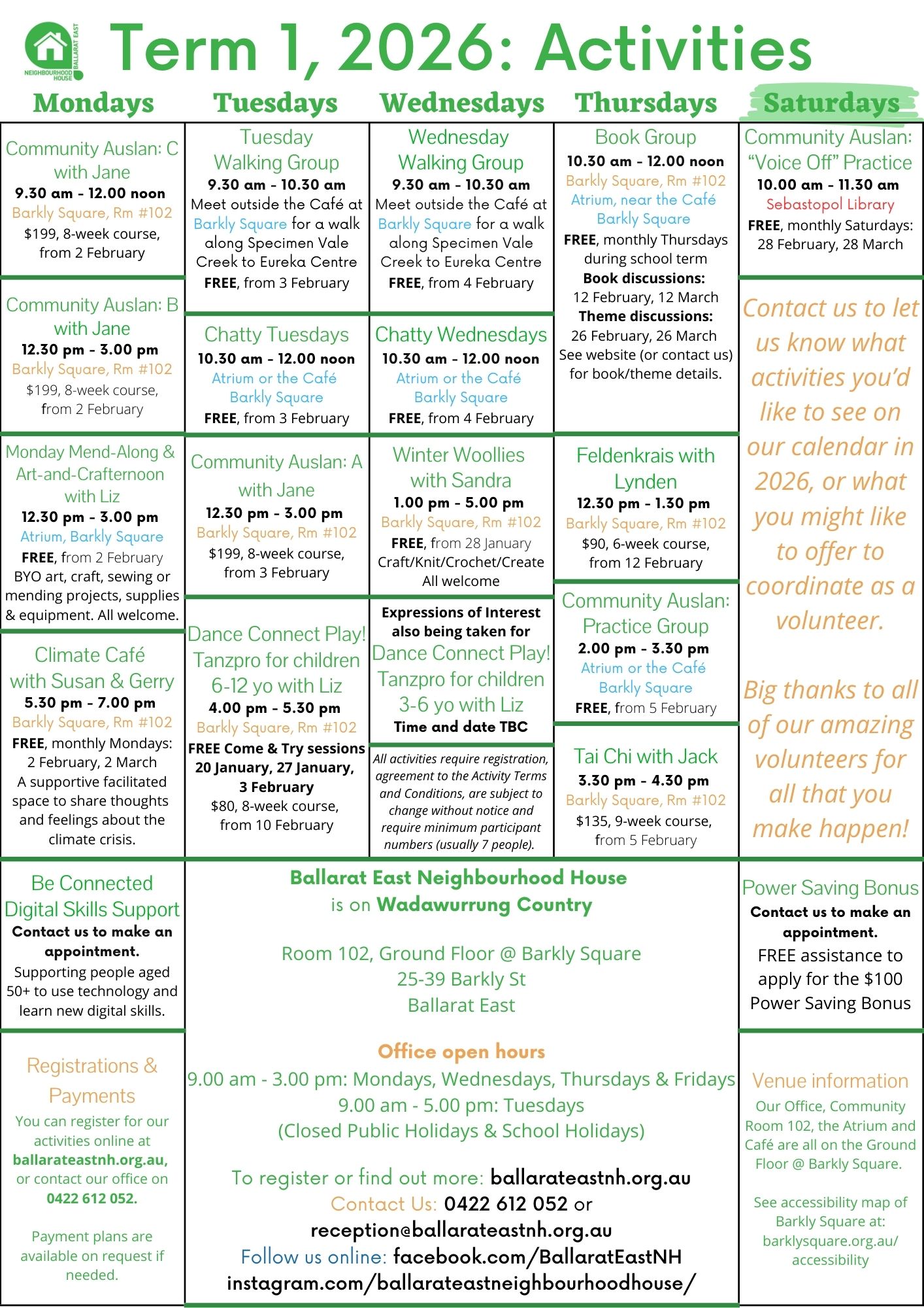 Calendar Term 1 2026 A4